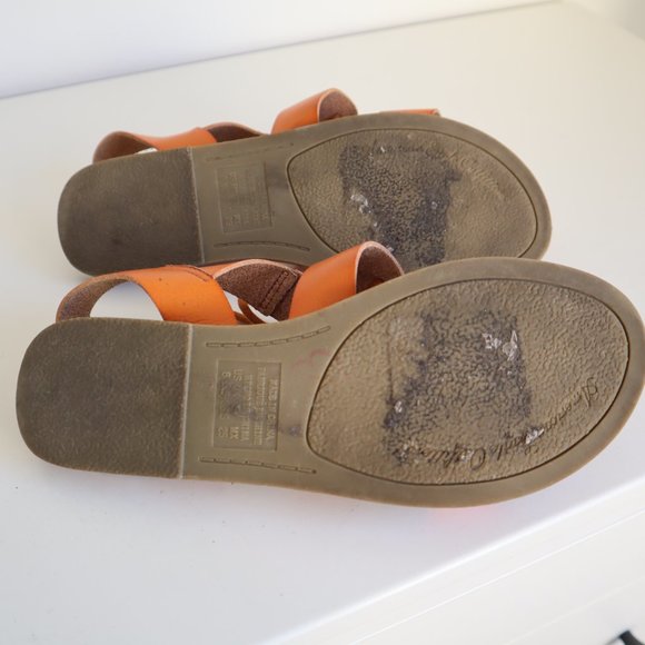 American Eagle Outfitters Brown Leather Gladiator Lace-Up Sandals, Size 8 - Picture 10 of 12